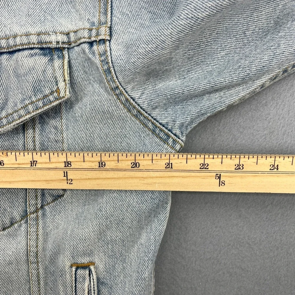 Levis Mens Light Wash Denim Trucker Jacket 70507-0311 Size M Blue Cotton Vtg USA - Picture 6 of 14